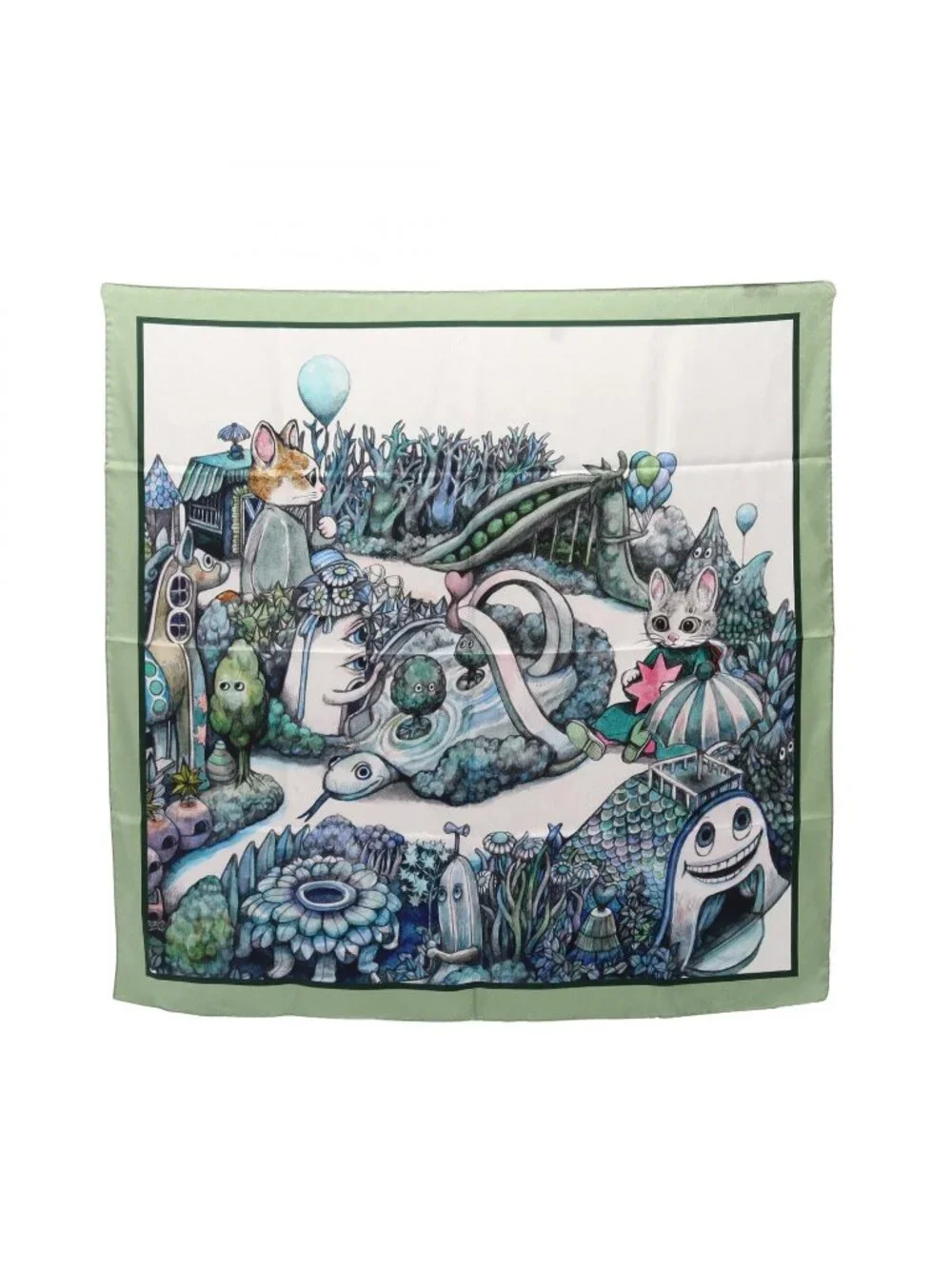 Gucci Scarf Yuko Higuchi GG Pattern Silk